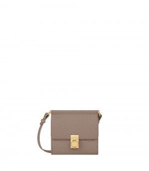 Polene Numéro Sept Crossbody 財布 グレー ブラウン | 2189073-FK