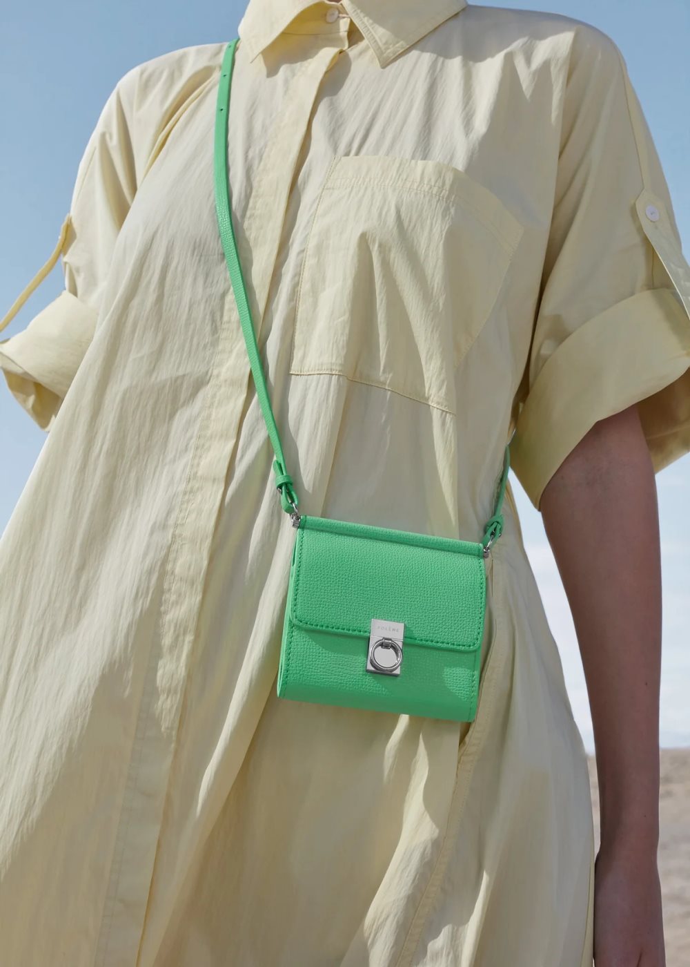 Polene Numéro Sept Crossbody 財布 緑 | 7145069-RT